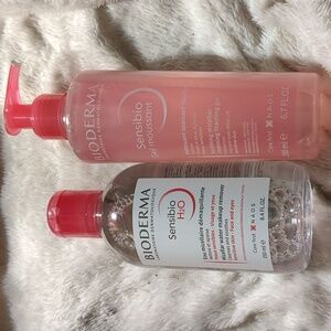 (2) Bioderma SENSIBIO FOAMING GEL CLEANER & H2O MICELLAR WATER